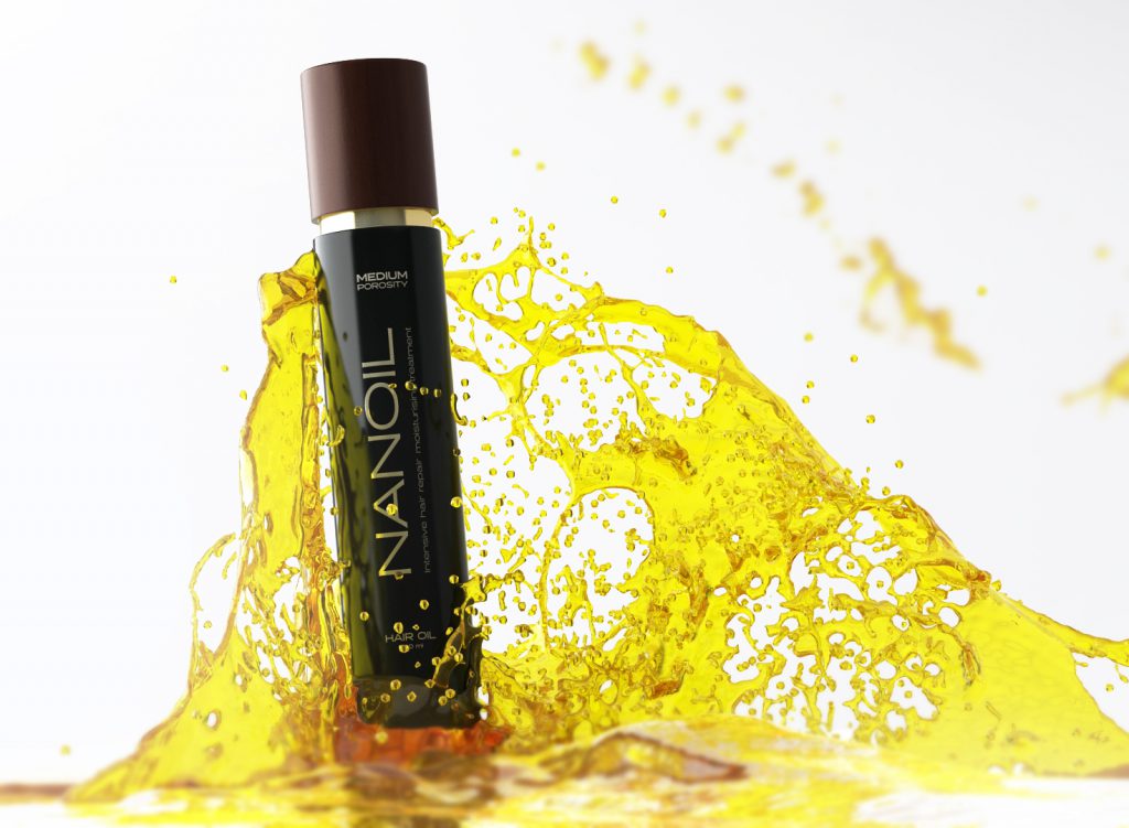 Olio per porosità media dei capelli Nanoil