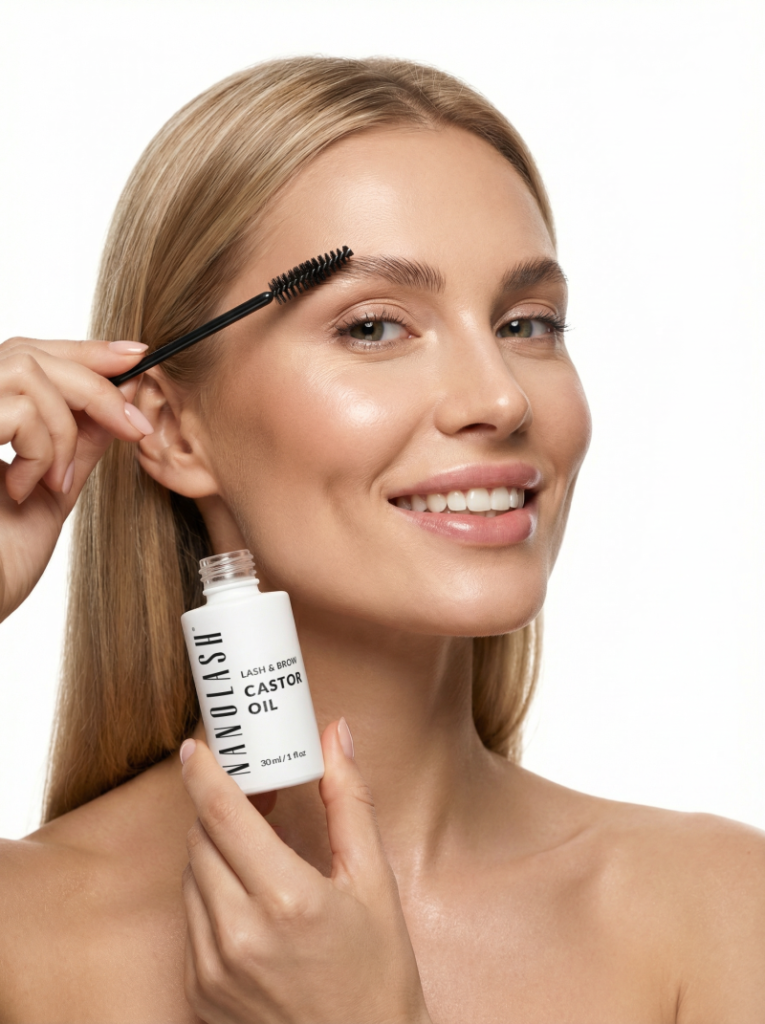 sopracciglia olio di ricino nanolash